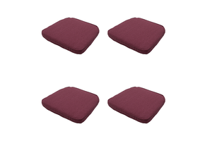 Madison -  Zitkussen Wicker Bordeaux canvas eco+ - Ca. 48x48 cm - Set van 4