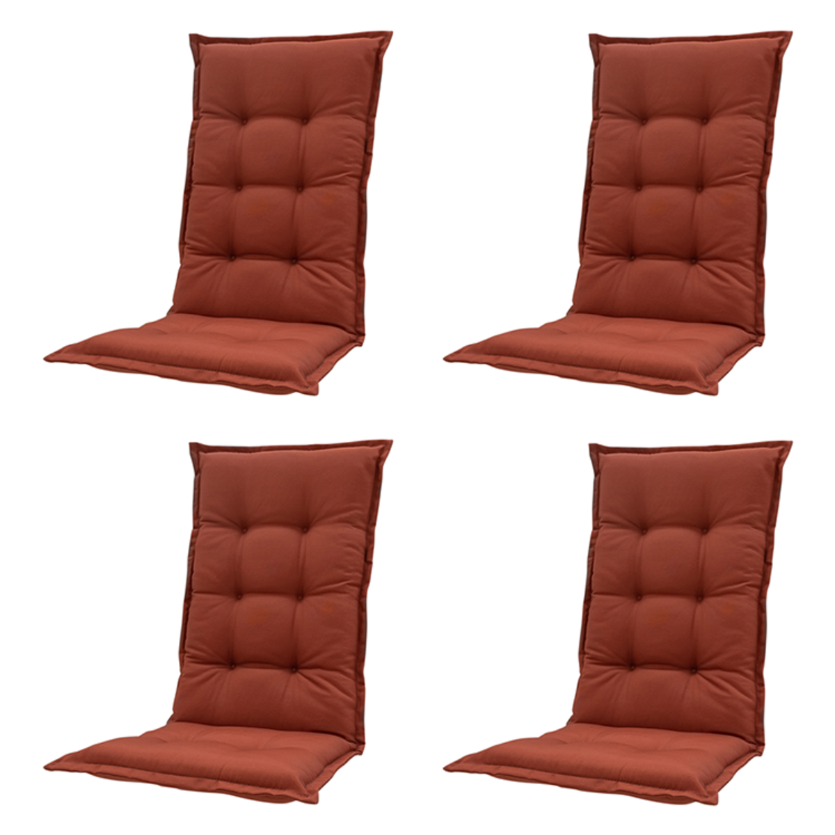 Madison -  Tuinstoelkussen Lage Rug Panama terra - Ca. 105x50 cm - Set van 4