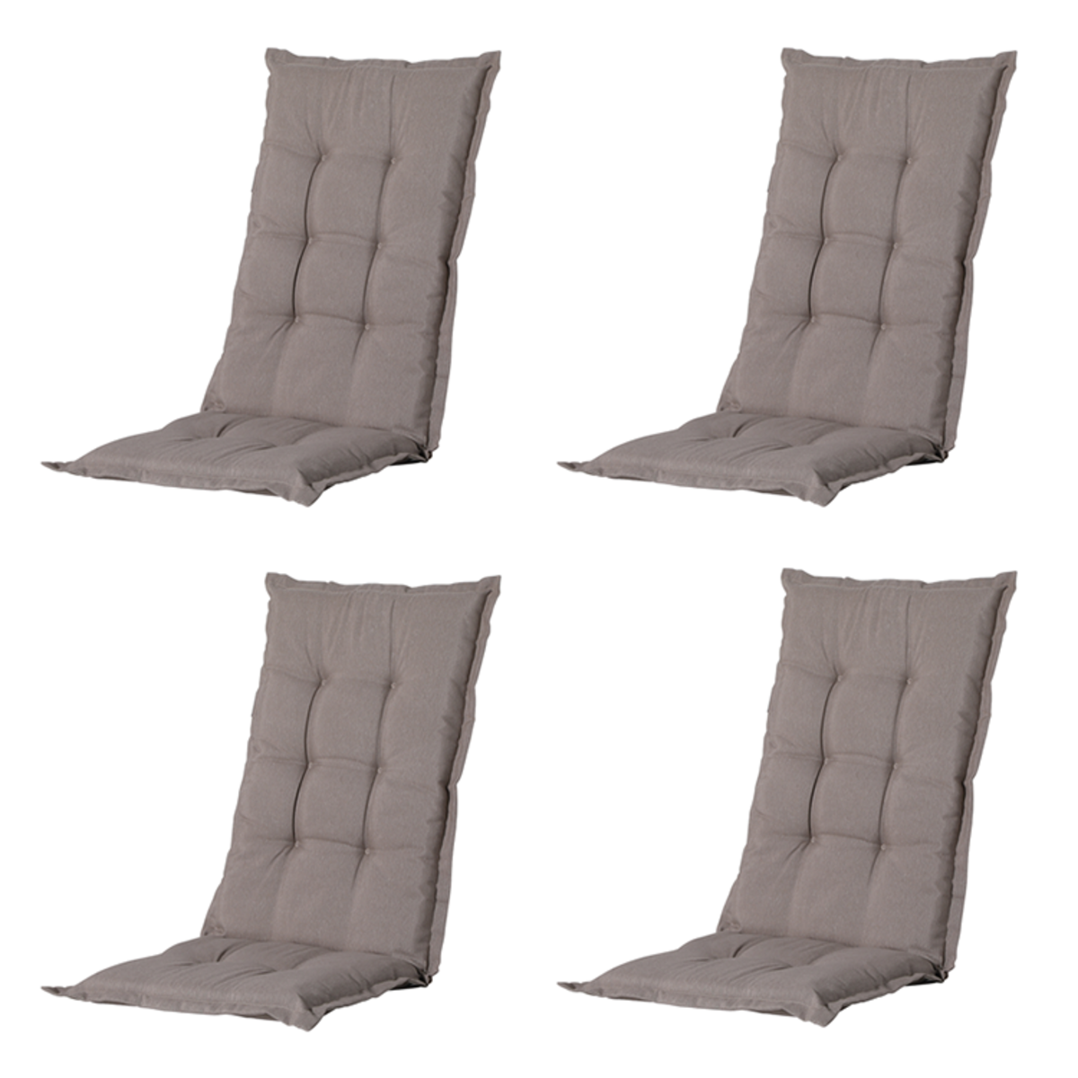 Madison -  Tuinstoelkussen Hoge Rug Panama jute - Ca. 123x50 cm - Set van 4