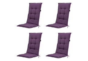 Madison -  Tuinstoelkussen Lage Rug Panama purple - Ca. 105x50 cm - Set van 4