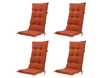 Madison -  Tuinstoelkussen Lage Rug Basic terra - Ca. 105x50 cm - Set van 4