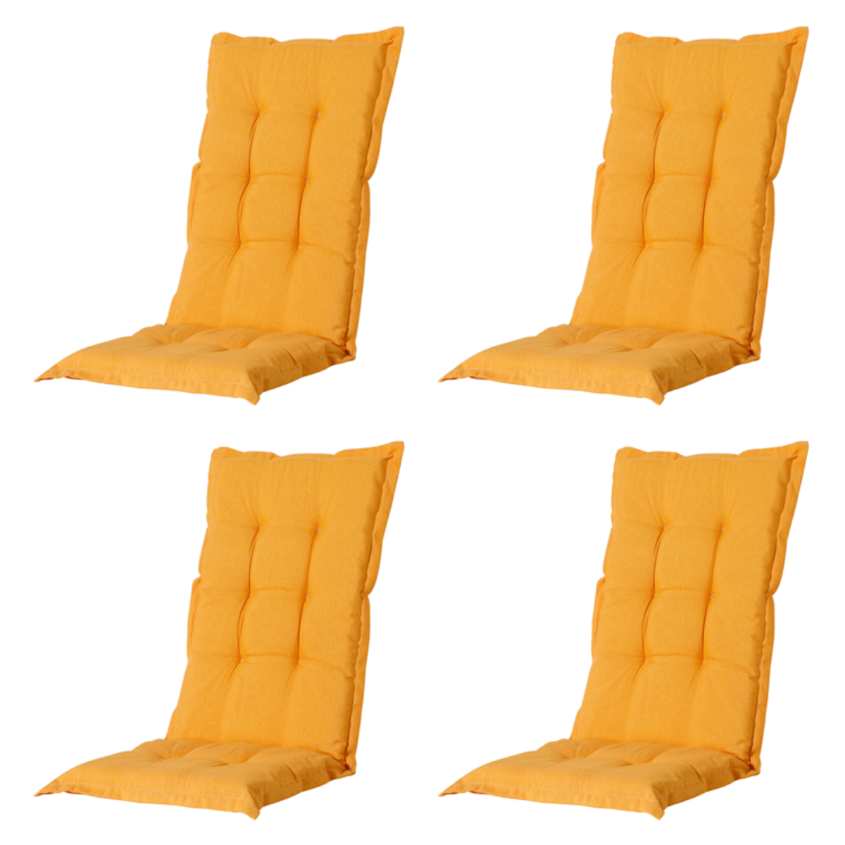 Madison -  Tuinstoelkussen Lage Rug Panama golden glow - Ca. 105x50 cm - Set van 4