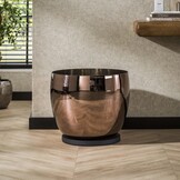 Hoyz Collection - Vloerlamp UP XXL - Koperkleurig Glas - Ø48