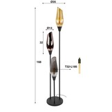 Hoyz Collection - Vloerlamp Cocoon Mix Glass  - Zwart