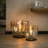 Hoyz Collection - Vloerlamp UP XXL - Amberkleurig Glas - Ø48