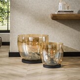 Hoyz Collection - Vloerlamp UP XXL - Amberkleurig Glas - Ø48