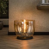 Hoyz Collection - Vloerlamp UP XXL - Amberkleurig Glas - Ø48