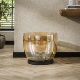 Hoyz Collection - Vloerlamp UP XXL - Amberkleurig Glas - Ø48