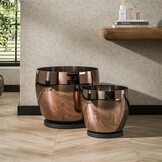 Hoyz Collection - Vloerlamp UP XL - Koperkleurig Glas - Ø33