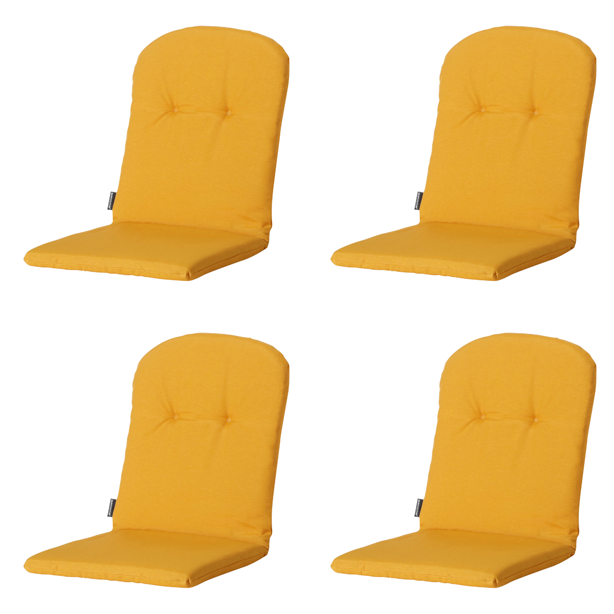 Madison -  Kuipstoelkussen Hoge Rug Panama golden glow - Ca. 96x45 cm - Set van 4