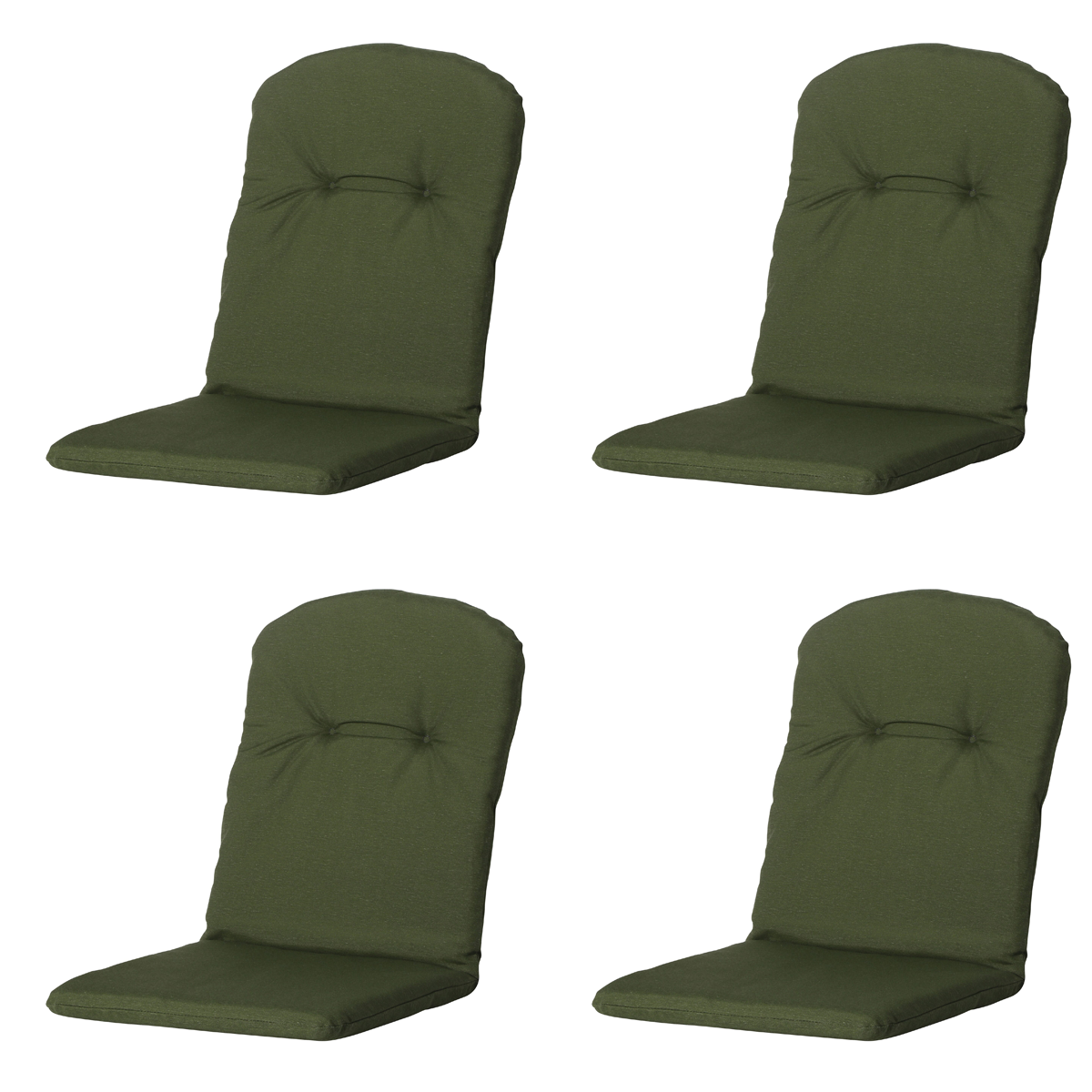 Madison -  Kuipstoelkussen Hoge Rug Panama green - Ca. 96x45 cm - Set van 4