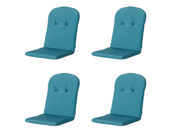 Madison -  Kuipstoelkussen Hoge Rug Panama sea blue - Ca. 96x45 cm - Set van 4