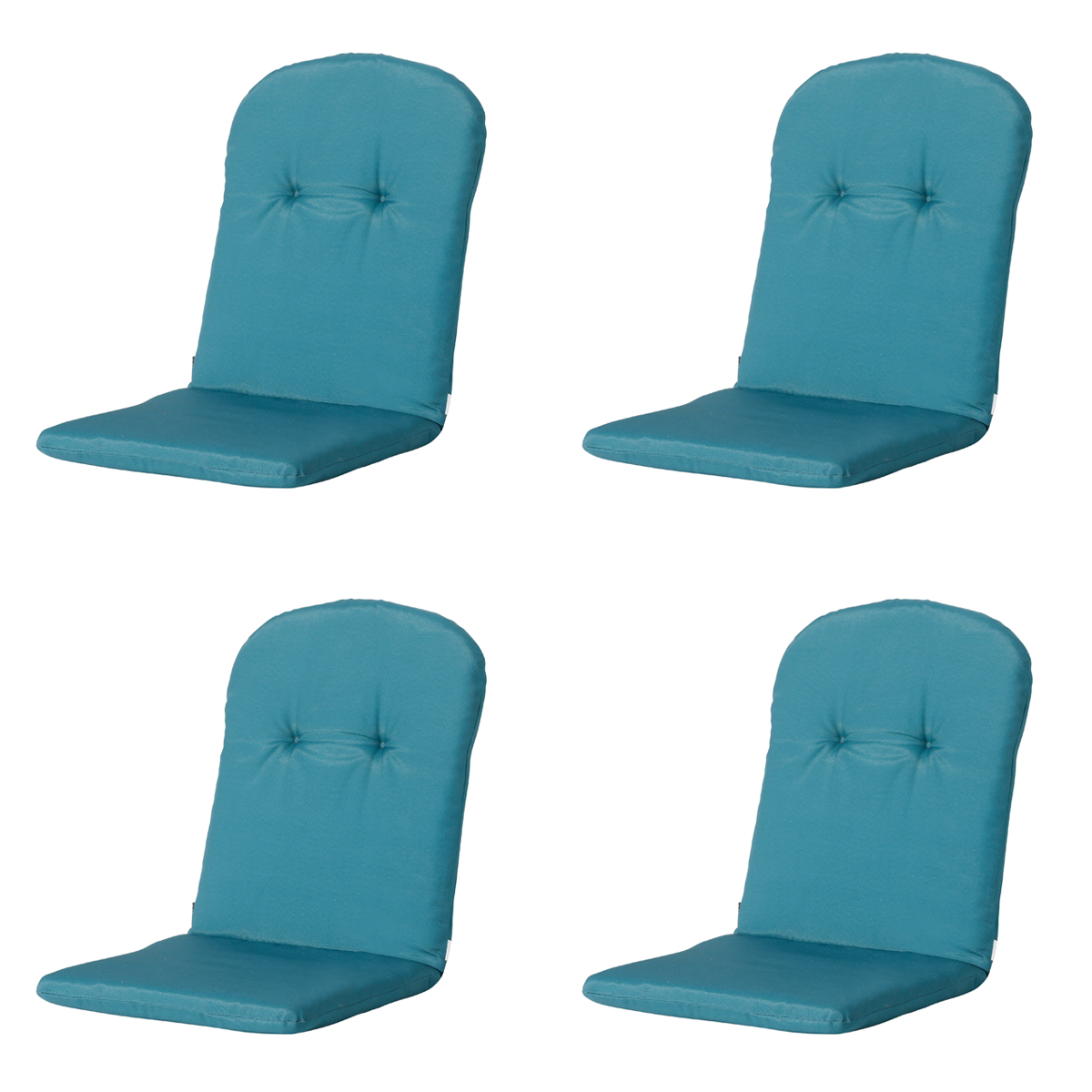 Madison -  Kuipstoelkussen Hoge Rug Panama sea blue - Ca. 96x45 cm - Set van 4