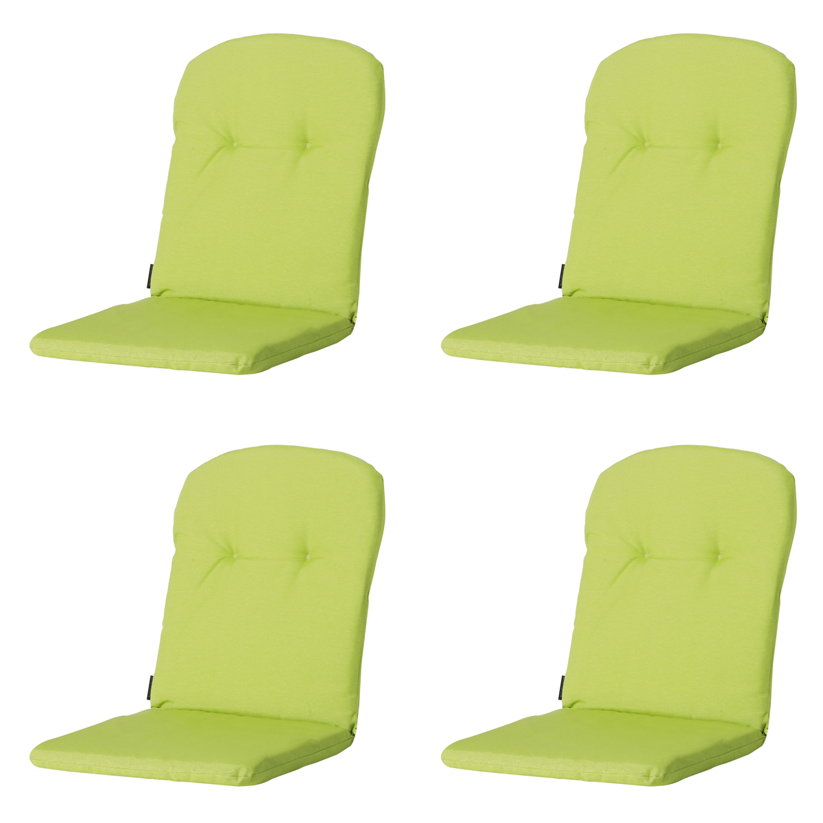Madison -  Kuipstoelkussen Hoge Rug Panama lime - Ca. 96x45 cm - Set van 4
