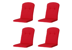 Madison -  Kuipstoelkussen Hoge Rug Panama red - Ca. 96x45 cm - Set van 4