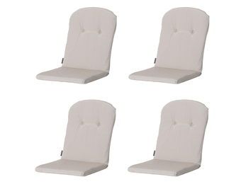 Madison -  Kuipstoelkussen Hoge Rug Panama linnen - Ca. 96x45 cm - Set van 4