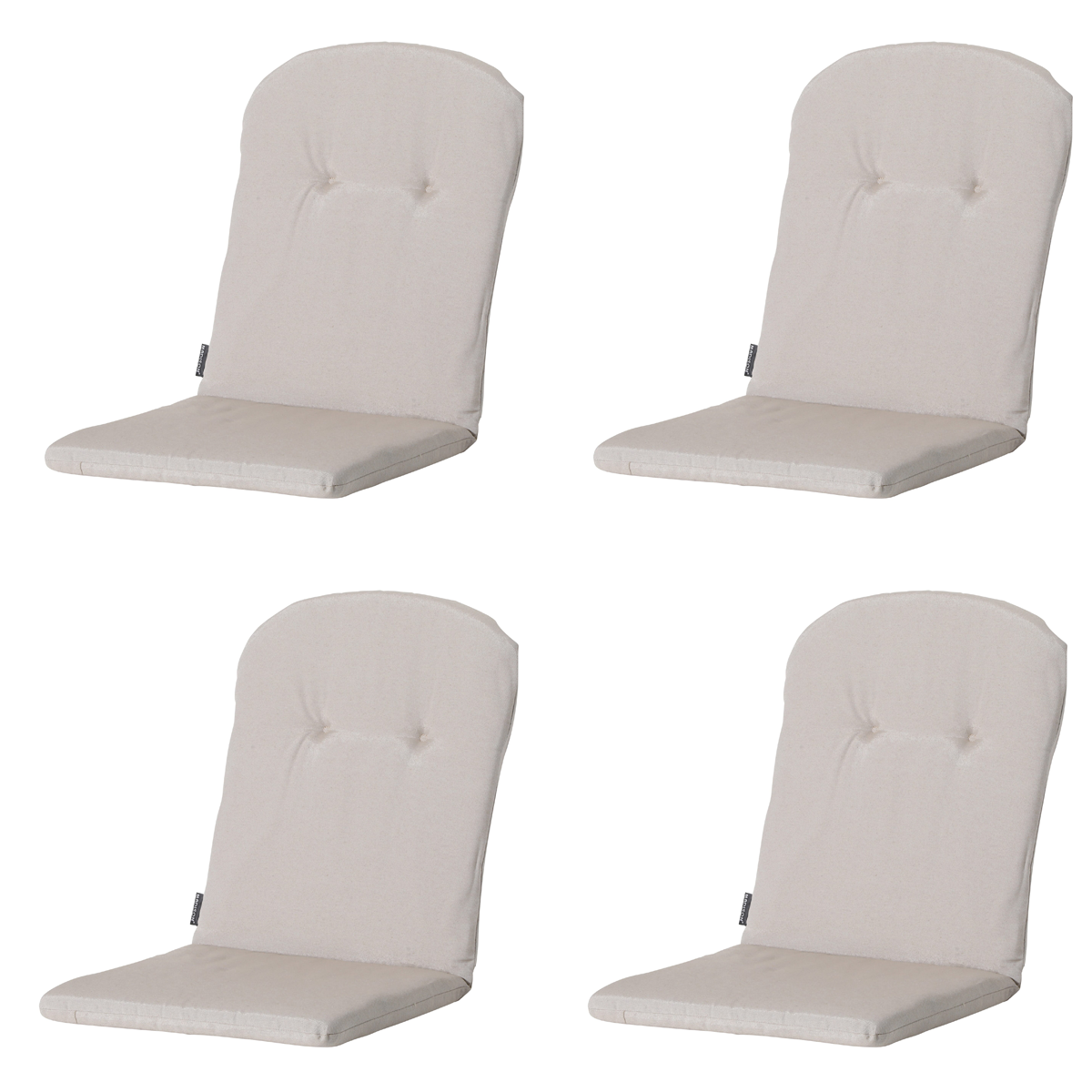 Madison -  Kuipstoelkussen Hoge Rug Panama linnen - Ca. 96x45 cm - Set van 4