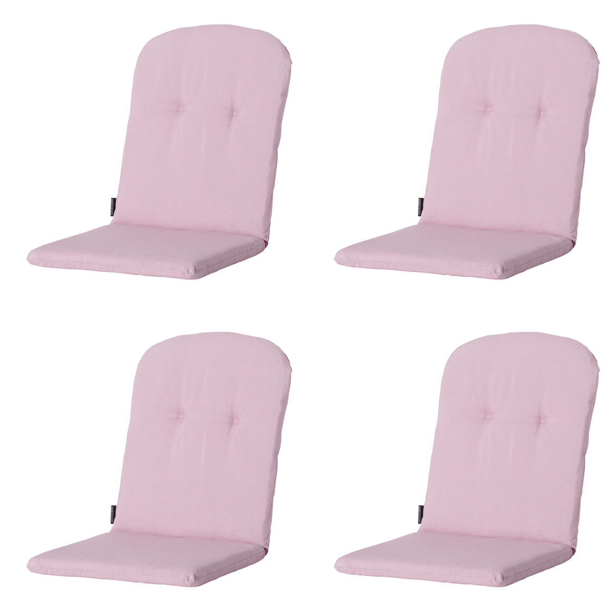 Madison -  Kuipstoelkussen Hoge Rug Panama soft pink - Ca. 96x45 cm - Set van 4