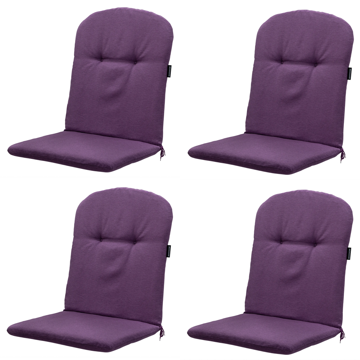 Madison -  Kuipstoelkussen Hoge Rug Panama purple - Ca. 96x45 cm - Set van 4