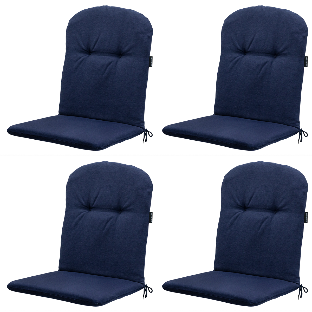 Madison -  Kuipstoelkussen Hoge Rug Panama indigo - Ca. 96x45 cm - Set van 4