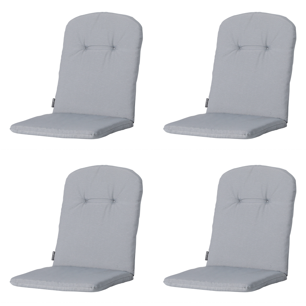 Madison -  Kuipstoelkussen Hoge Rug Panama light grey - Ca. 96x45 cm - Set van 4