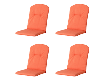 Madison -  Kuipstoelkussen Hoge Rug Panama flame orange - Ca. 96x45 cm - Set van 4