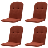Madison -  Kuipstoelkussen Hoge Rug Panama terra - Ca. 96x45 cm - Set van 4