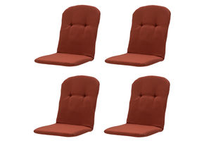 Madison -  Kuipstoelkussen Hoge Rug Panama terra - Ca. 96x45 cm - Set van 4