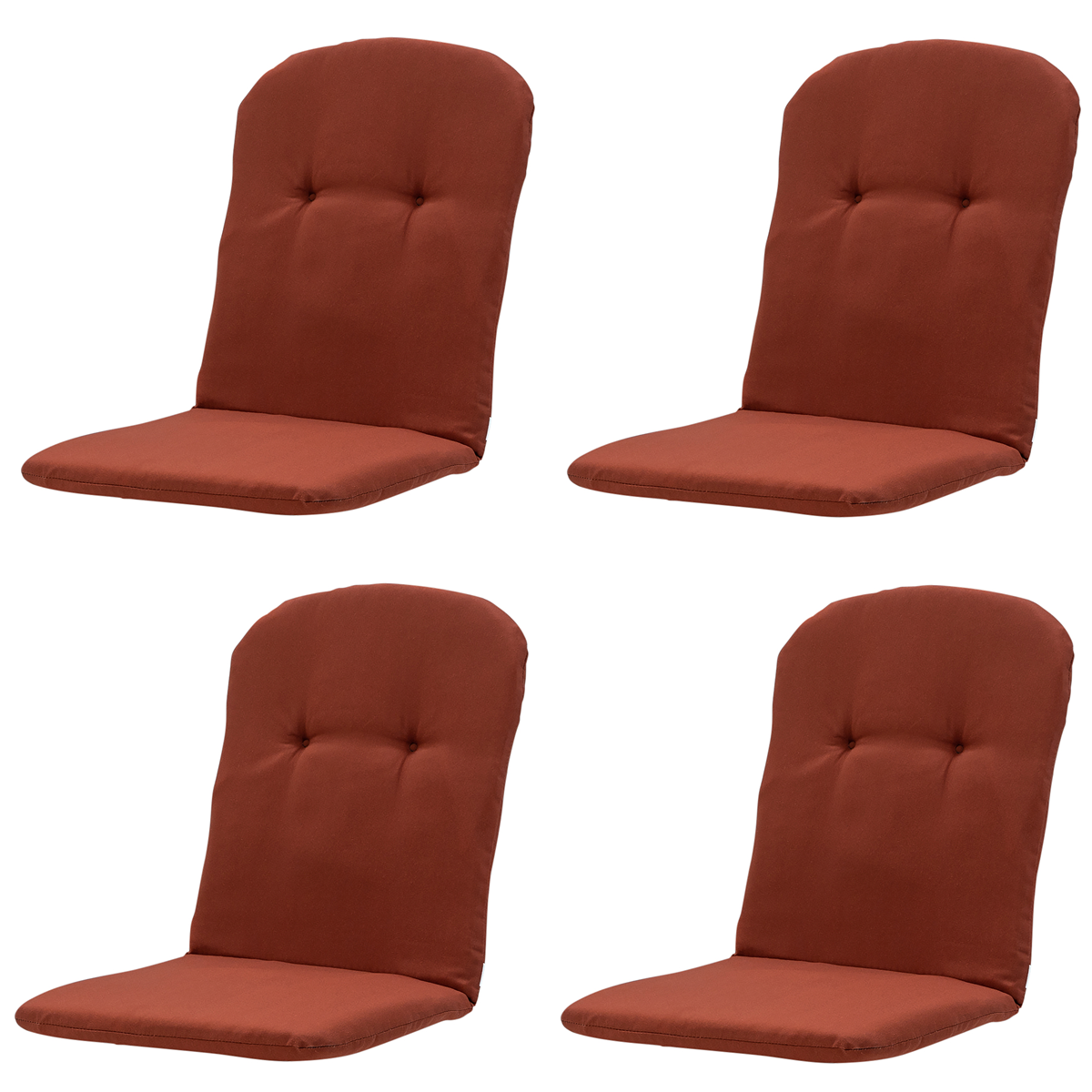 Madison -  Kuipstoelkussen Hoge Rug Panama terra - Ca. 96x45 cm - Set van 4