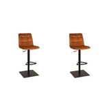 LABEL51 Barkruk Juul - Oker - Velours - 56x45x88 cm - set van 2