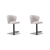 LABEL51 Barkruk Wave - Naturel - Boucle - set van 2