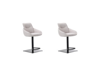 LABEL51 Barkruk Beauty - Naturel - Boucle - set van 2