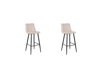 LABEL51 - Barkruk Jelt - Naturel Boucle - 42x46x105 cm - set van 2