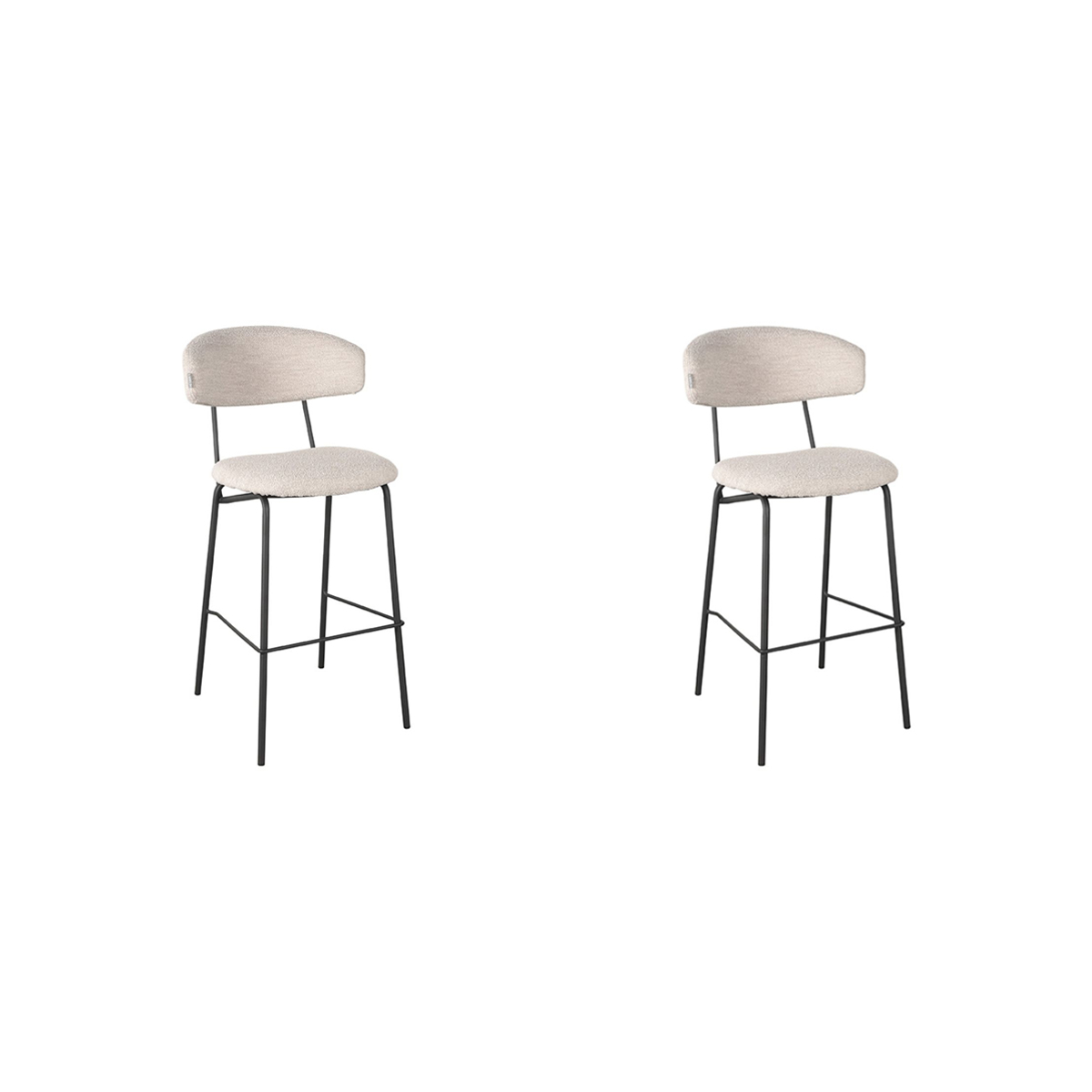 LABEL51 - Barstoel Zack - Beige - 56x53x107cm - Set van 2