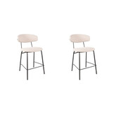 LABEL51 - Barkruk Zack - Naturel - Teddy - 53x57x95cm - set van 2