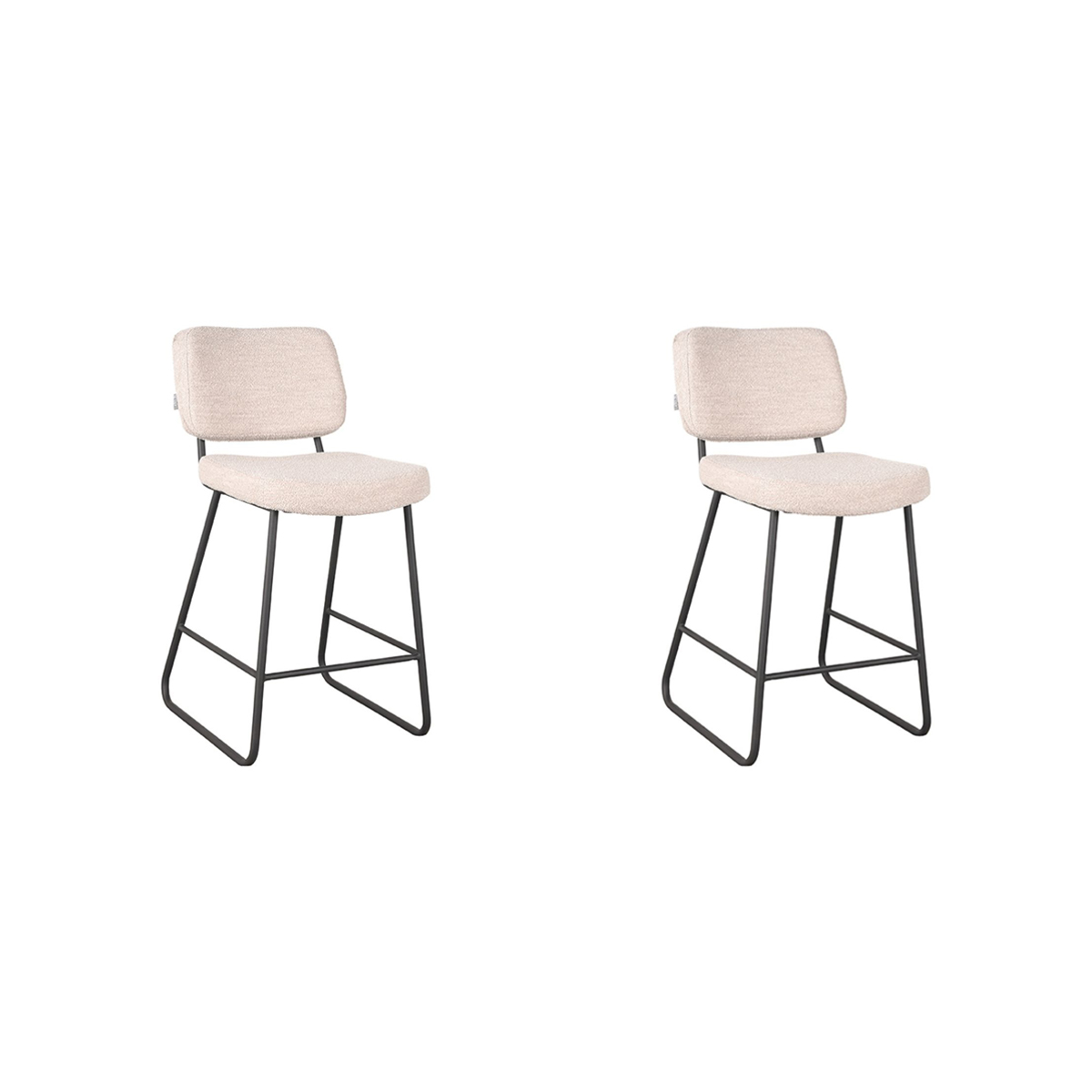 LABEL51 - Barstoel Noah - Beige - 61x48x94cm - Set van 2