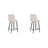 LABEL51 - Barstoel Jelt - Beige - 46x42x92cm - Set van 2