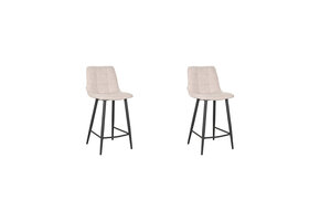 LABEL51 - Barstoel Jelt - Beige - 46x42x92cm - Set van 2