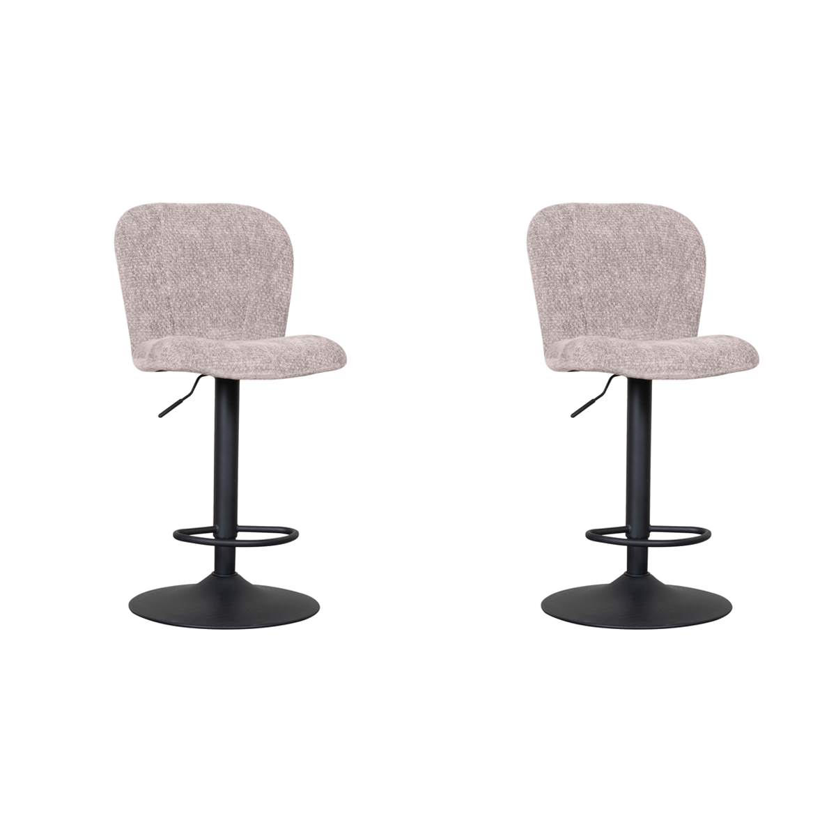 LABEL51 Barkruk Vino - Naturel - Elite - Gaslift - set van 2