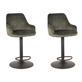 LABEL51 Barkruk Fender - Hunter - Velours - 42 x 40cm - set van 2