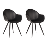 LABEL51 Eetkamerstoel Luca - Zwart - Kunststof