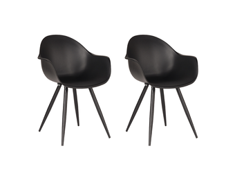 LABEL51 Eetkamerstoel Luca - Zwart - Kunststof