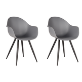 LABEL51 Eetkamerstoel Luca - Antraciet - Kunststof