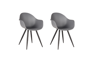 LABEL51 Eetkamerstoel Luca - Antraciet - Kunststof