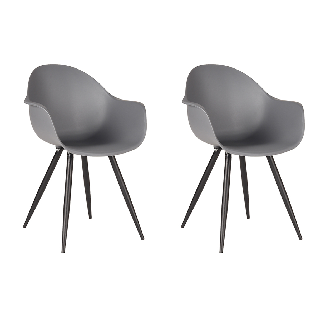 LABEL51 Eetkamerstoel Luca - Antraciet - Kunststof