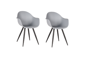 LABEL51 Eetkamerstoel Luca - Grijs - Kunststof