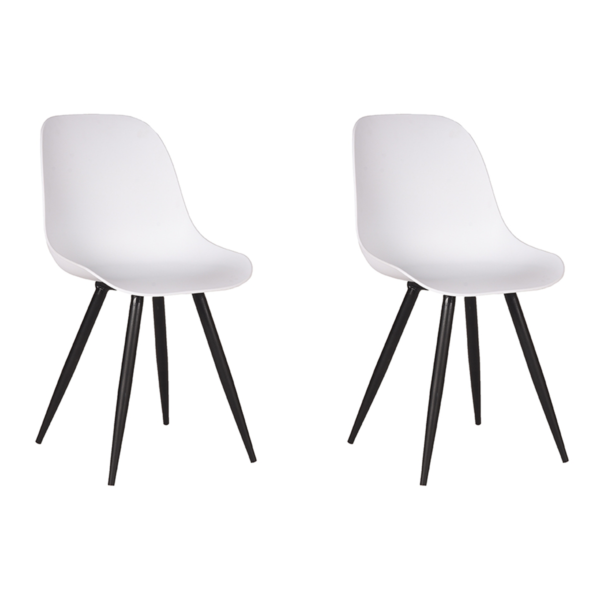 LABEL51 Eetkamerstoel Monza - Wit - Kunststof