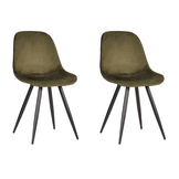 LABEL51 Eetkamerstoel Capri - Army green - Fluweel