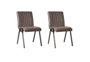 LABEL51 Eetkamerstoel Matz - Antraciet - Microfiber