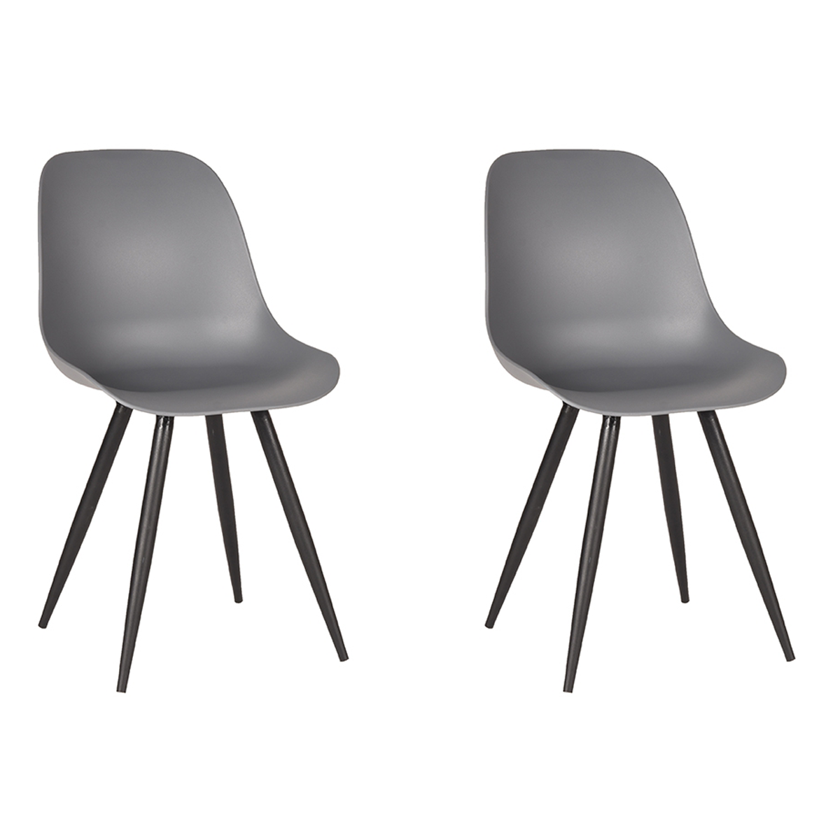 LABEL51 Eetkamerstoel Monza - Antraciet - Kunststof